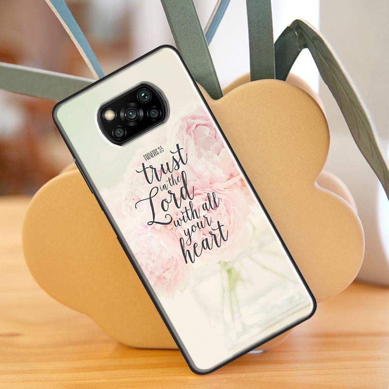Цитаты из библейских стихов для POCO X3 GT F1 F2 F3 M3 M4 X3 Pro, чехол для телефона Xiaomi Mi 11T Pro 10T 11 Lite, чехол