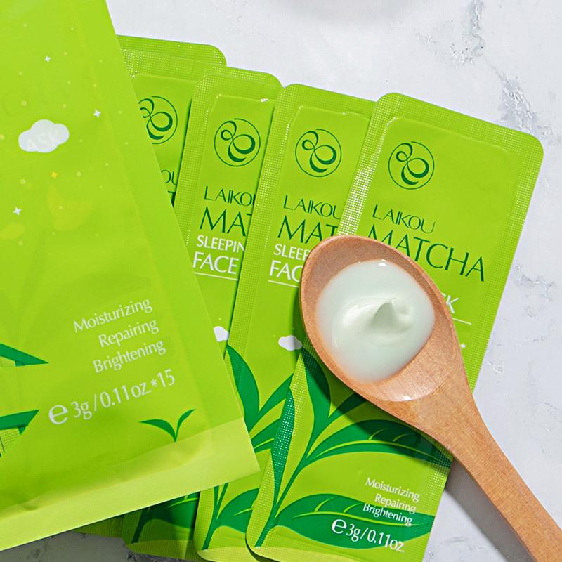 Несмываемая увлажняющая ночная маска Matcha для ухода за кожей, дорожный размер