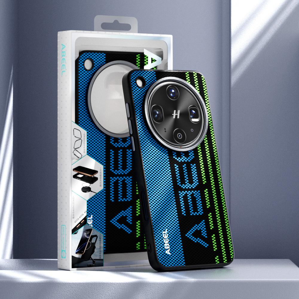 ABEEL Чехол для Oppo Find X8s+ 5G Совместимый с MagSafe Печатный ПК ТПУ Алюминиевый сплав Кожаный чехол для телефона