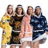 Wearable Blanket Hoodie, Oversized Sherpa Blanket Sweatshirt for Women with Hood Pocket and Sleeves, Super Soft Warm Plush Hooded Blanket for Adult