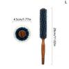 Круглая валковая деревянная щетка для волос с щетиной кабана, нейлоновая расческа для волос, антистатическая щетка, плойка для выдувания, инструмент для укладки волос своими руками