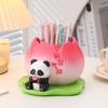 Мультяшная креативная подставка для ручек в виде панды, украшение из смолы, студенческий выпускной, большая емкость, настольное украшение, детский праздничный подарок