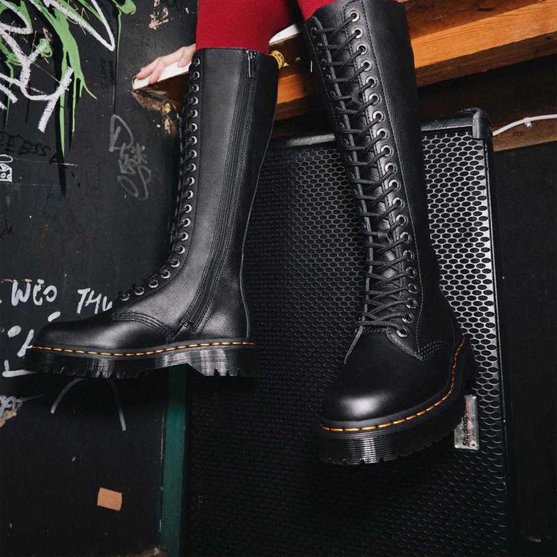 Dr. Martens 1B60 Bex Pisa кожаные высокие ботинки на молнии женские черные 27016001