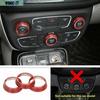 Aluminum Red Central Console AC Knob Cover Trim New For Jeep Compass 2017-
