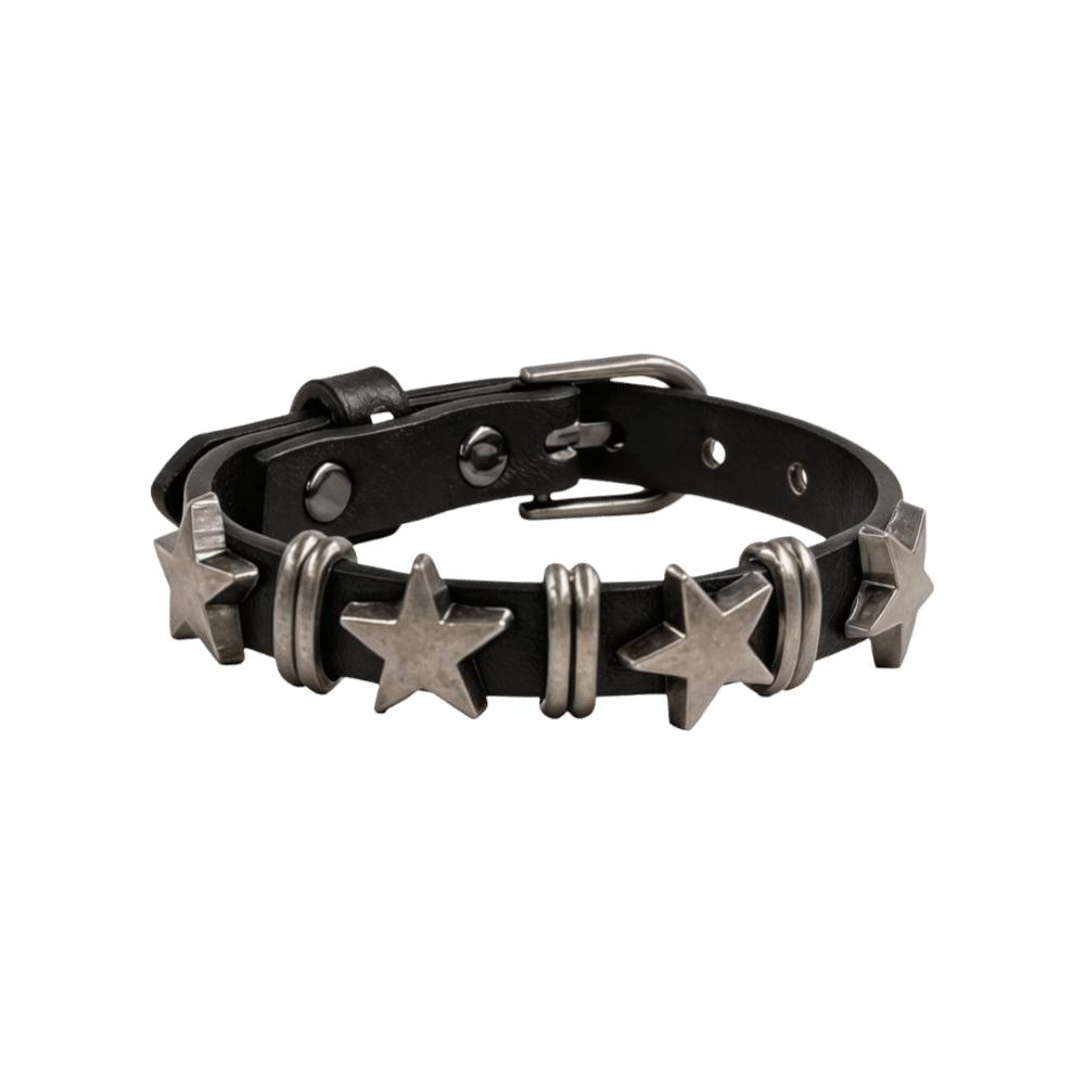 Star Skull Bracelet PU Leather Rivet Bracelet Fashion Chain Bracelet Women Men
