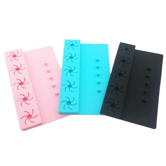Silicone Nail Polish Holder Stand Anti-Spill Organizer 5 Slot 2 In 1 Nails Art Accessories Manicure Hand Rest Work Station for Manicure Pedicure