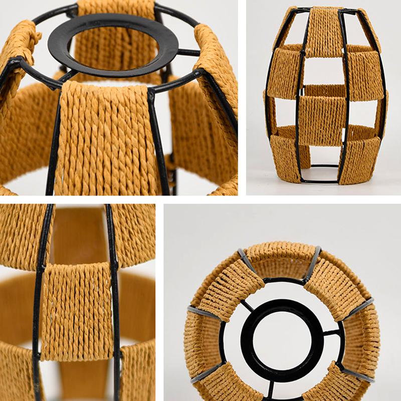 1 шт., крышка лампы, потолочные светильники, абажур, напольная лампа, бумажная веревка, бохо, ручная работа, вязаная люстра, настенная подвеска