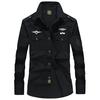 Men's Cotton Long-sleeved Shirt Slim Youth Spring and Autumn Shirt Military Wind Shirt