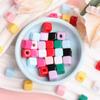 10mm 10pcs Square Shape Acrylic Candy Color Spacer Beads For Jewelry Making Beaded Materials Jewelry Accessory