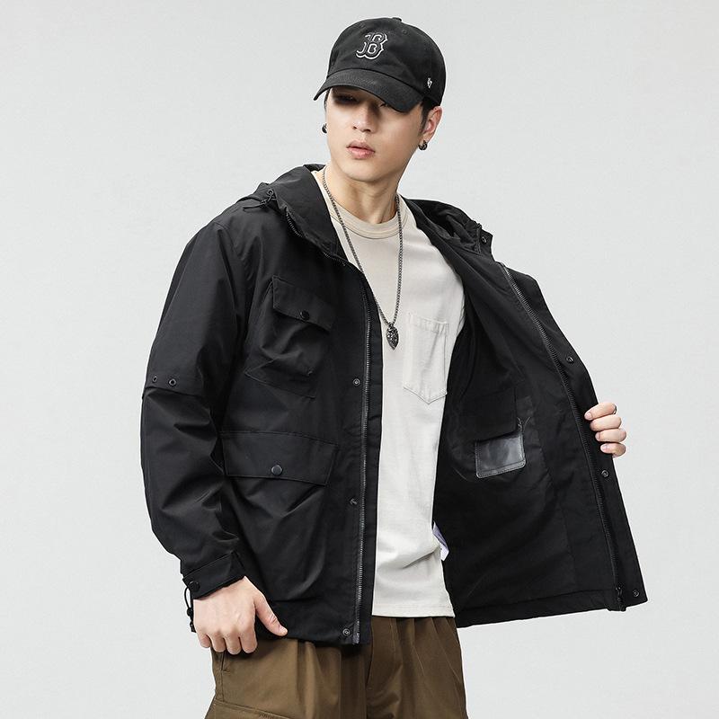 Куртка с капюшоном Мужская сезонная повседневная куртка для мальчиков Модная горная куртка Одежда