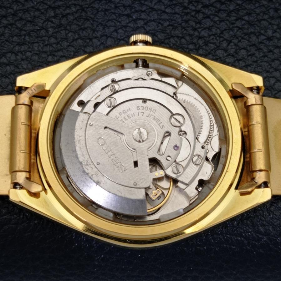 ВОССТАНОВЛЕННЫЕ АВТОМАТИЧЕСКИЕ МУЖСКИЕ ЧАСЫ SEIKO 5 JAPAN 6309A С ЧЕРНЫМ ЦИФЕРБЛАТОМ В АРАБСКОМ СТИЛЕ a427207-2