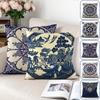 2Pcs Chinese Style Cushion Covers Blue and White Porcelain Printed Throw Pillows Cases Home Sofa Car Seat Decor Elegant 45x45cm