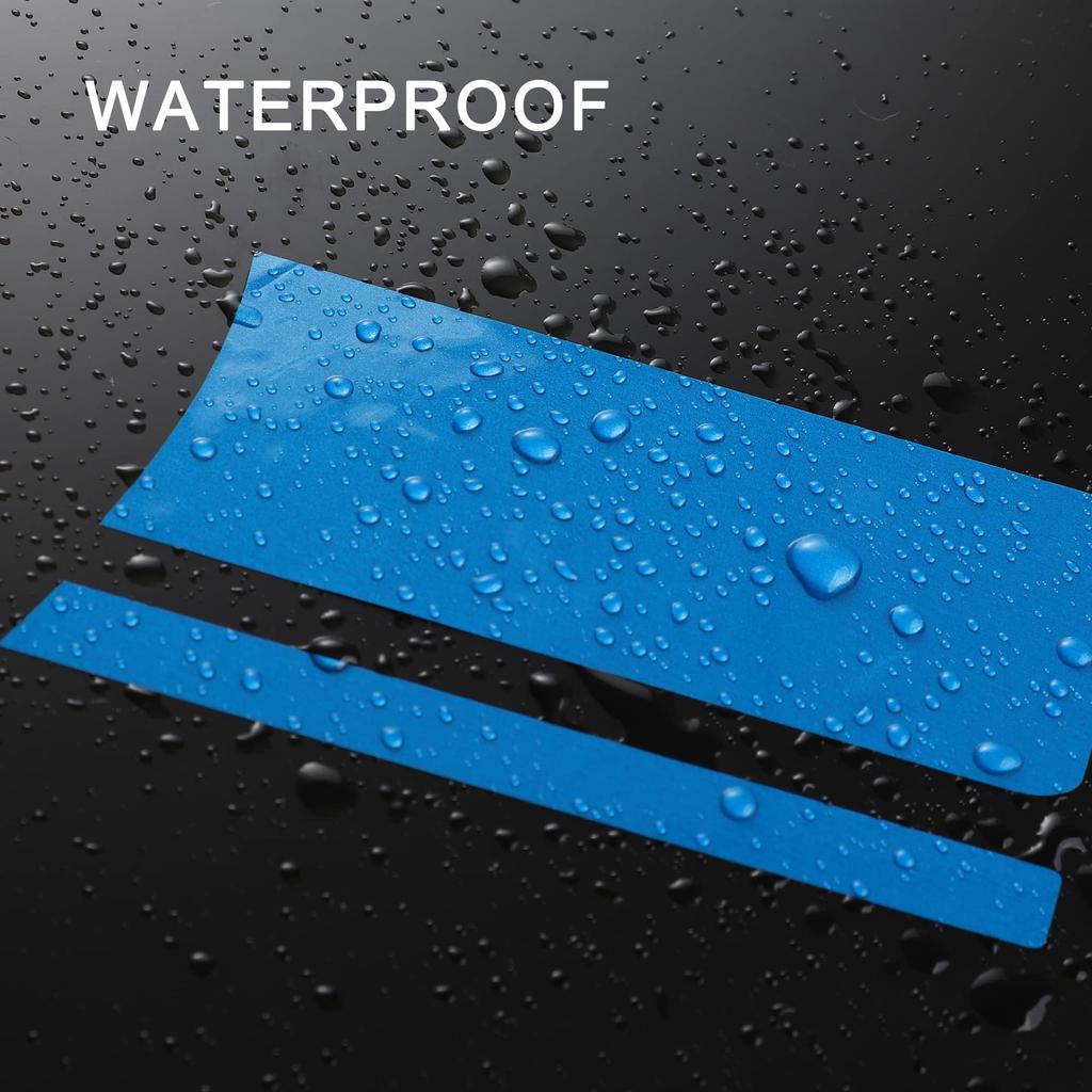 TOMALL 6pcs Wheel Rim Stripe Reflective Sticker Car Vinyl Reflective Safety Decoration Stripe Universal Rim Decal Bumper Fender Accessories (Blue)