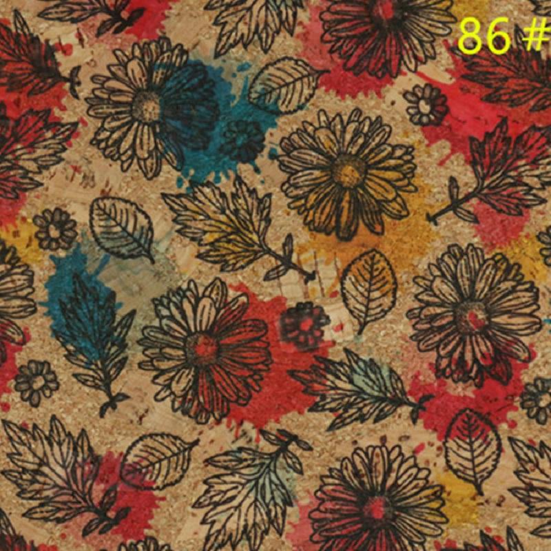 90*135 см 0,5 мм натуральная пробковая синтетическая кожаная ткань с рисунком под дерево, цветочная печать, искусственная ткань для фона, сумочка, обувь, декор своими руками