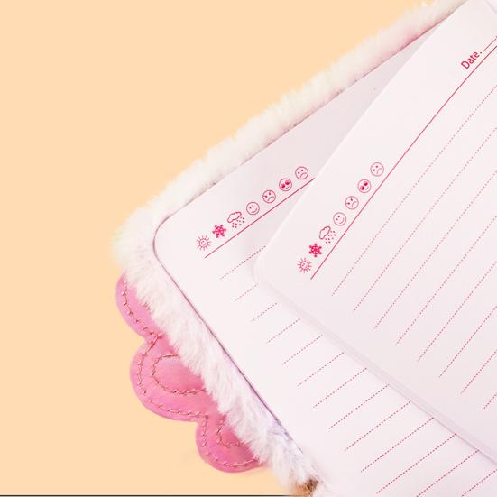 Дневник для девочек, размер А5, плюшевый блокнот с замками, 80 листов, бумажный журнал, блокнот для письма, блокнот для рисования, подарочный набор для детей на день рождения