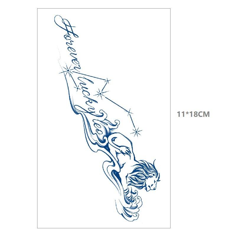 Herbal Juice Waterproof Butterfly Thorn Plain Flower Chest Semi Permanent Gradual Change Water Transfer Tattoo Sticker