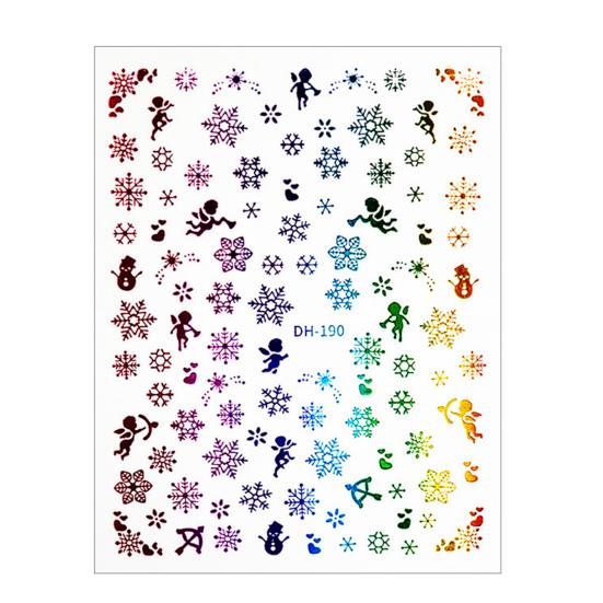Nail Sticker Christmas Patterns 3D Effects DIY Snowflakes Christmas Nail Art Foils