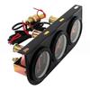 Efficientt-Car 12V 3 In 1 Triple Gauge Kit With Sensor-Water Temp C/F, Oil Pressure PSI, Voltmeter Mechanical Gauge Set
