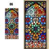 European Style Retro Church Stained Glass Film Frosted Privacy Window Film Home Decor Self - Adhesive Glass Stickers