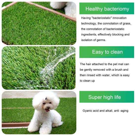 ПЭ Имитация газона Искусственная трава Ковер Для помещений и улицы Реалистичная трава с дренажными отверстиями Низкий уход Коврик для собачьей мочи Легкий