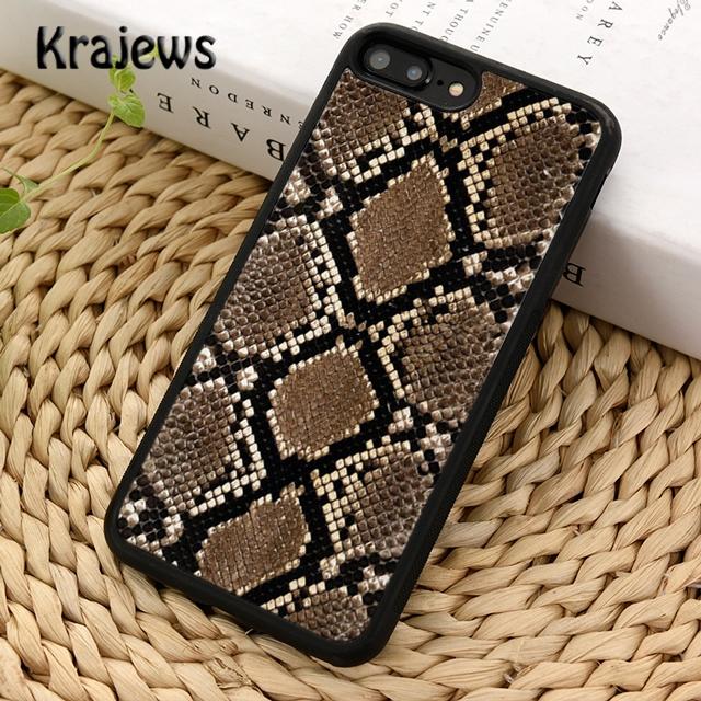 Krajews текстура змеиной кожи, модный чехол для телефона для iPhone 14 6s 7 8 plus X XR XS 11 12 13 pro max Samsung S21 S22ultra Plus