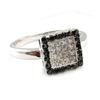 Black White 'Romy' Silver Ring