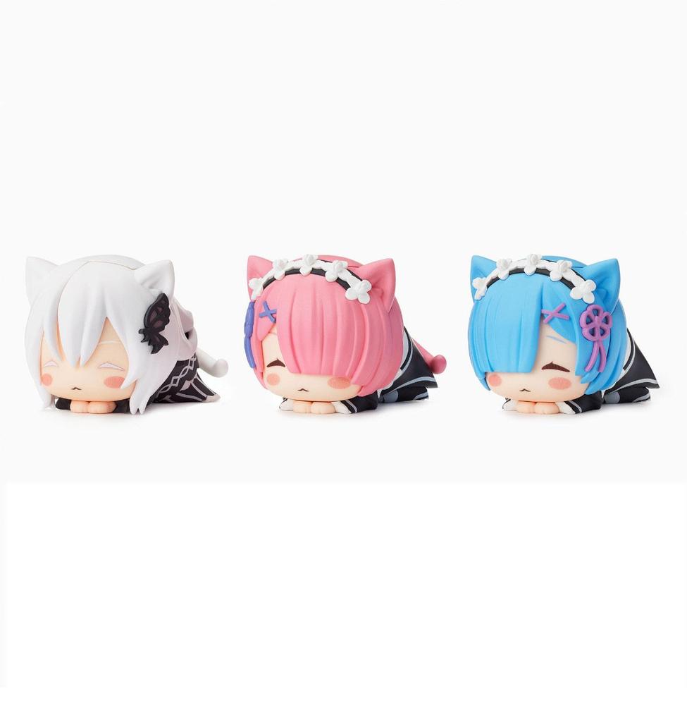 4CM Anime Rem Figure Re Zero kara Hajimeru Isekai Seikatsu Hikkake Figure Nekomimi Cute Anime Toy Gift Collection Decoration PVC