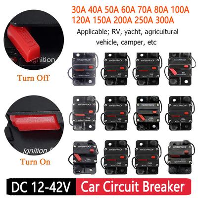 30A 40A 50A 60A 70A 80A 100A 120A 150A 200A 250A 300A Автоматический выключатель постоянного тока 12-42 В для автомобилей, лодок, яхт, автофургонов, восстанавливаемый предохранитель