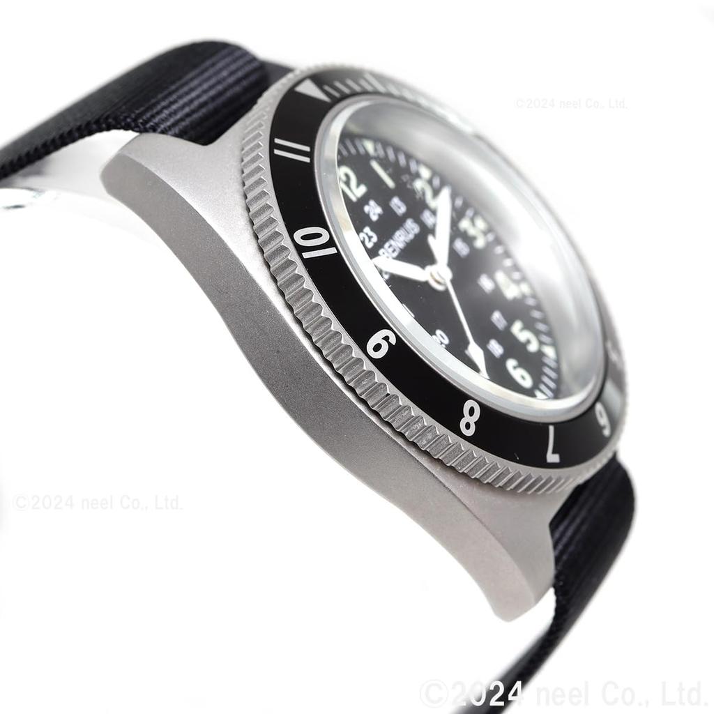 Военные часы черные [Benrus] TYPE-2-SILVER мужские