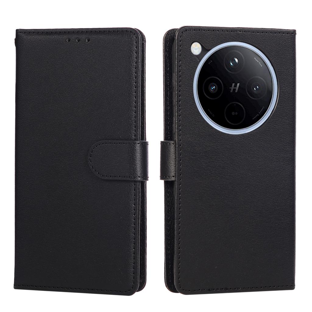 For Oppo Find X8 5G Case Wallet Stand View PU Leather Phone Cover with Wrist Strap