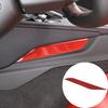 Red Carbon Fiber Center Control Left Side Trim Sticker For Corvette C8 -25