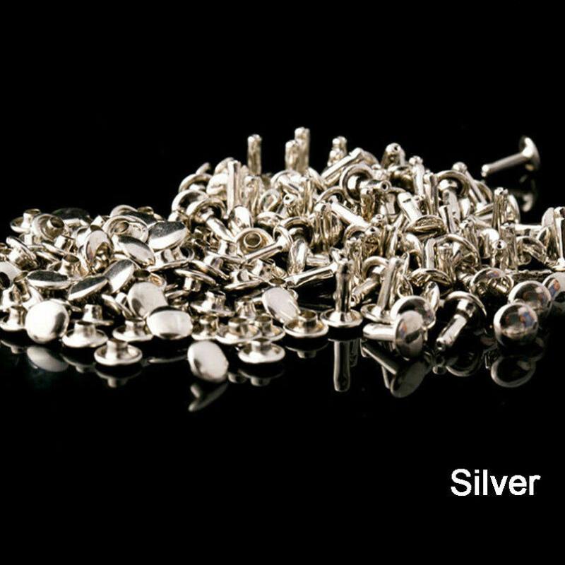 50 шт. 6-12 мм круглые заклепки с двойной крышкой, кожаные ремесленные заклепки, инструменты для ремонта, наборы «сделай сам»