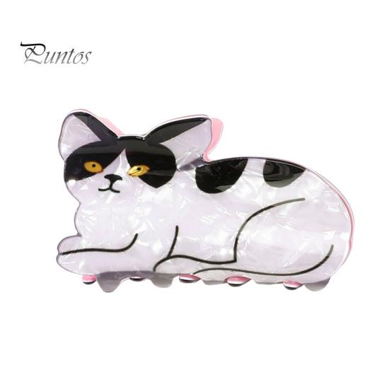 Акриловая заколка для волос в форме мультяшного животного, пружинный дизайн, нескользящая, сильная ручка, заколка для волос в виде акулы, аксессуар для волос