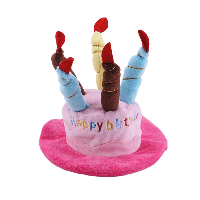 Dog Hat Pet Dog Cat Hat Birthday Cake Cap Pet Birthday Party Costume Accessories Cartoon Pet Dog Dress Up Hat Pet Supplies