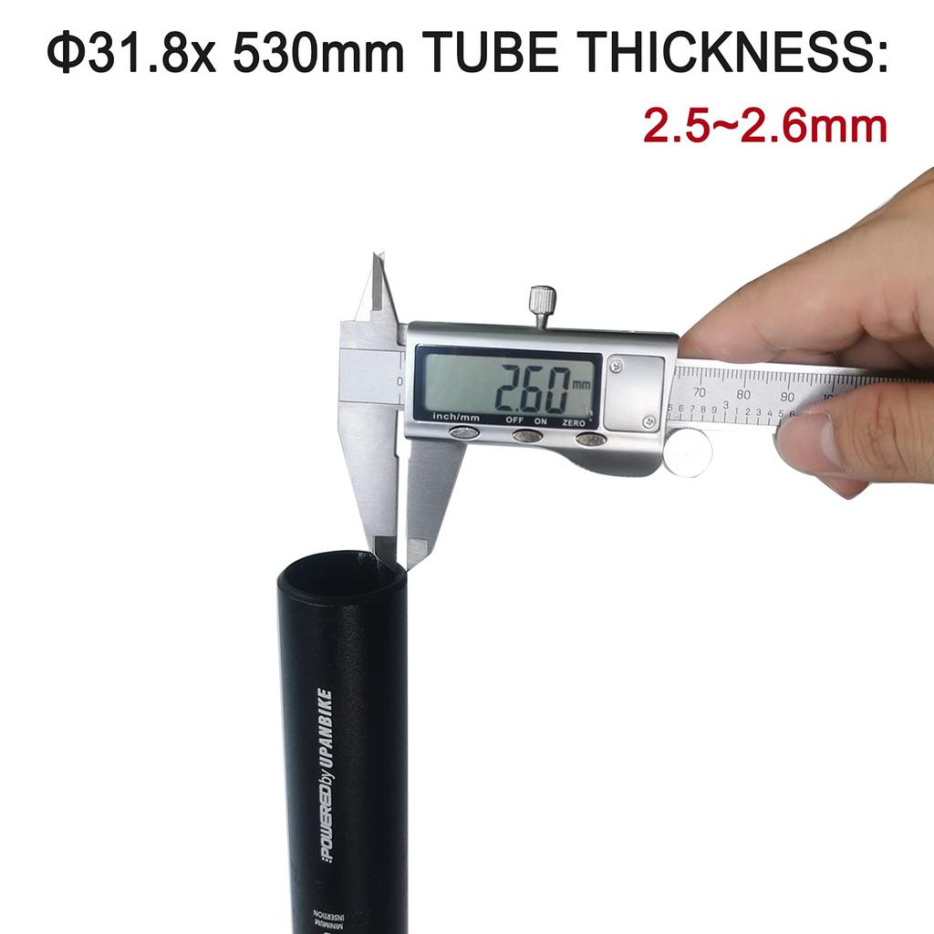 Подседельный штырь велосипеда UPANBIKE 530 мм, длинный подседельный штырь для электрического велосипеда, складной велосипед 31,8 мм