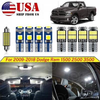 Комплект из 12 светодиодных ламп для салона для 2009-2018 Dodge Ram 1500 2500 3500