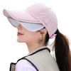 Хвост УФ Широкий Глубокий Боковой Регулируемый Солнцезащитный Козырек Бесплатная [ALVEIN] Кепка, Защита, UPF50+, Поля, Поля, Гольф, Теннис, Прикрепленный, (JP, Алфавит, Размер, Розовый)