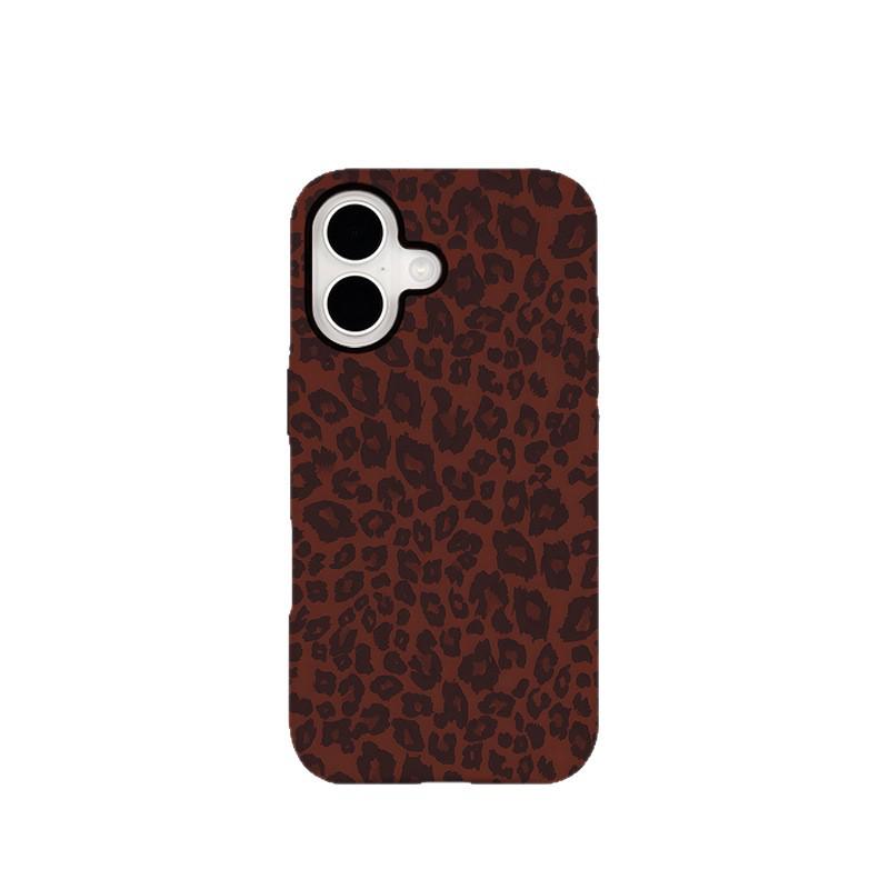 Brown Leopard Print Magnetic Two-in-One Drop-Proof Case for Apple 17