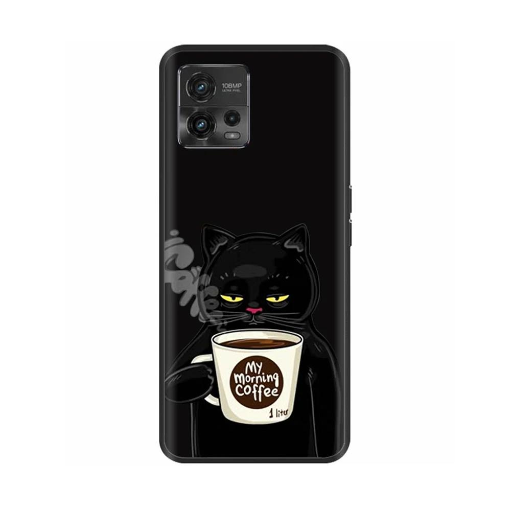 For Moto G72 Case Couple Panda Phone Back Cover For Motorola G72 Cover MotoG72 G 72 Protective Soft Liquid Silicone Funda Bumper