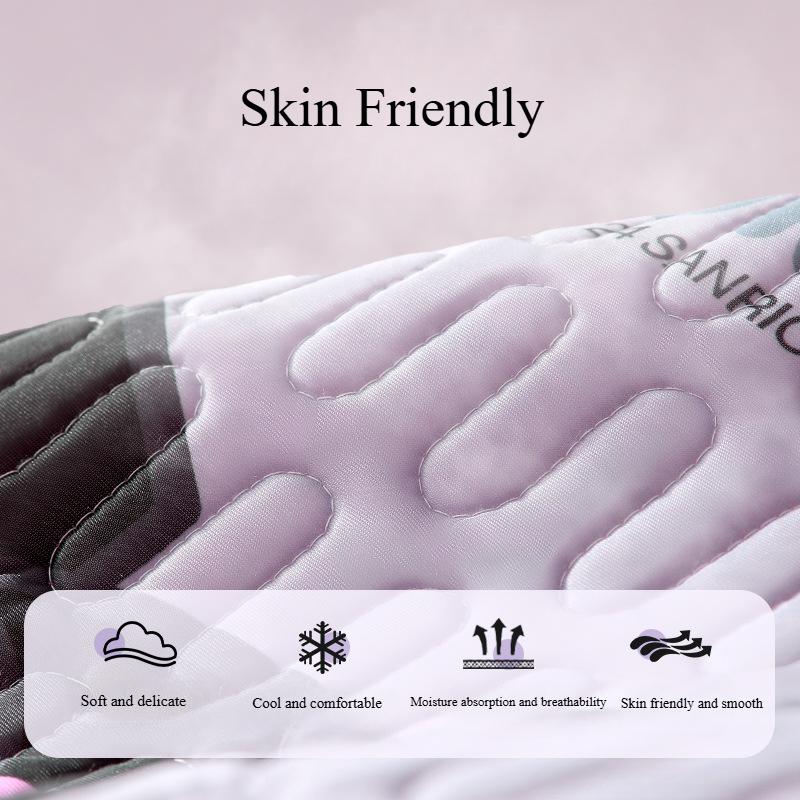 Sanrio Kuromi Car Seat Cushion Summer Ventilation Breathable Latex Cooling Pad for Vehicle Seats Comfortable Support