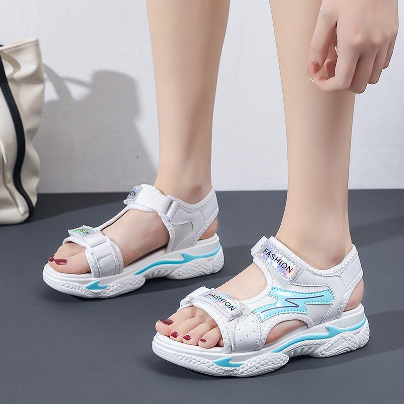 Летняя детская мода легкие сандалии для отдыха на открытом воздухе на толстой подошве пляжная обувь тапочки женская обувь обувь для девочек