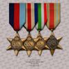 Eastern Route Reproduction Second British Station 1939-1945 Order of Italy African Franco-German Star Medal