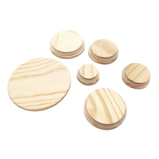 Крышки из соснового дерева с силиконовым уплотнителем для банок и контейнеров