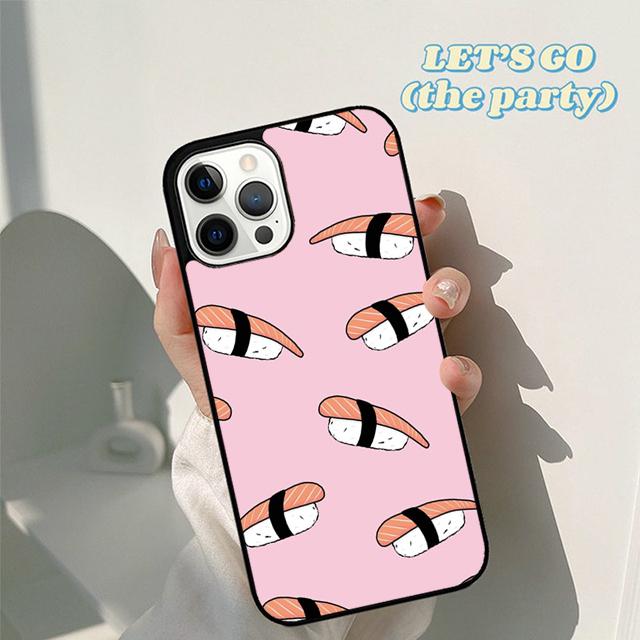 Осенний Каваи Суши Рисунок Чехол для Телефона для iPhone 17 Air 16 16e 15 12 11 13 14 Pro Max Apple Plus Coque