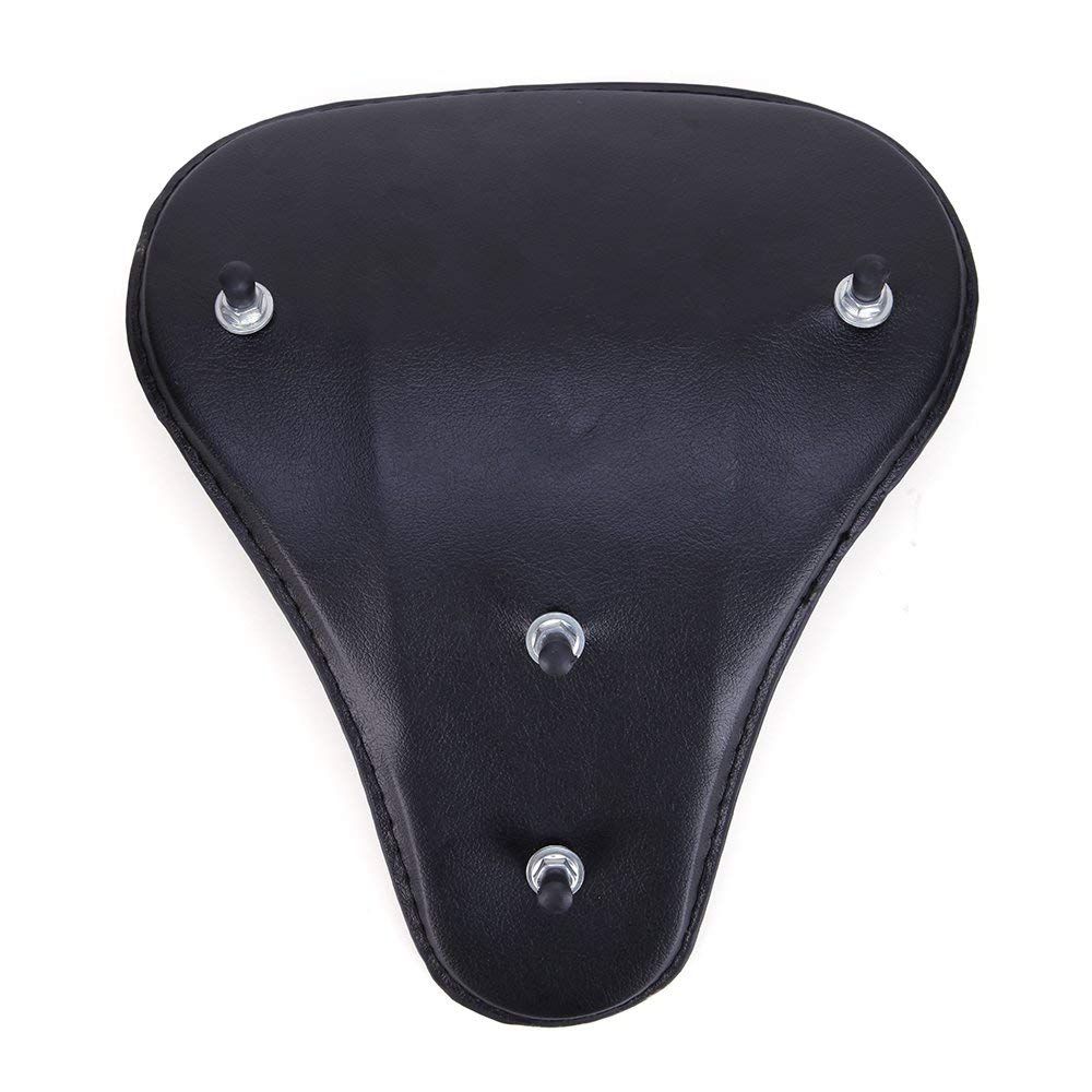 YBJP YIBO Motorcycle Universal Solo Seat with Cushion and Shock Suitable for and Black Seat, Absorption, Harley, Honda, Kawasaki, Suzuki, Custom,