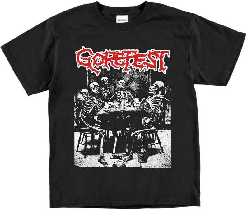 Gorefest Смертельный металл Футболка Винтажная Зловещий Asphyx Unleashed Pestilence Vader
