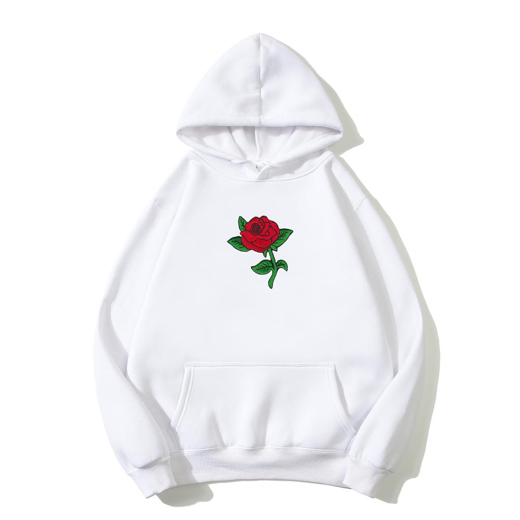 Толстовка с капюшоном в стиле Харадзюку, модная уличная одежда унисекс, толстовки с принтом розы, топы, пуловер, толстовка унисекс, толстовка с капюшоном, одежда
