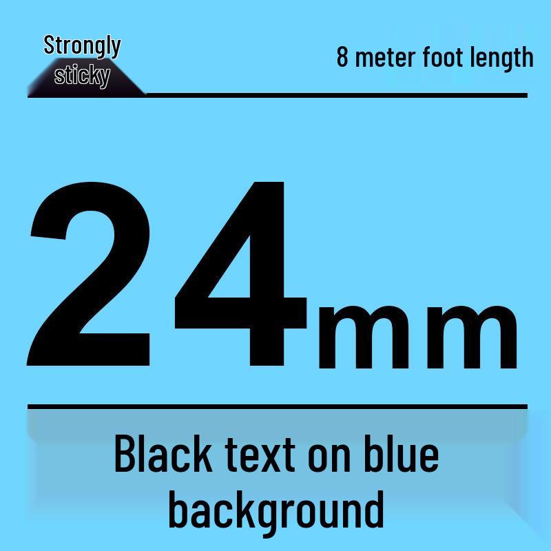 Compatible Brother 12mm Label Maker Ribbon: PT-E100B/D210/D450/115B, Laminated Self-Adhesive