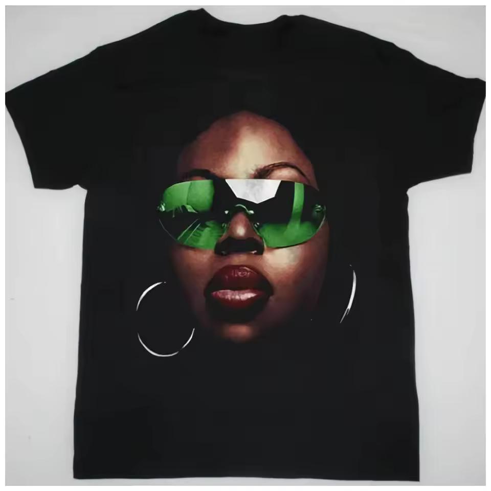 Angie Stone Classic Short-Sleeve Black Cotton Crew Neck Printed T-Shirt Summer Streetwear T-Shirt graphic t shirts