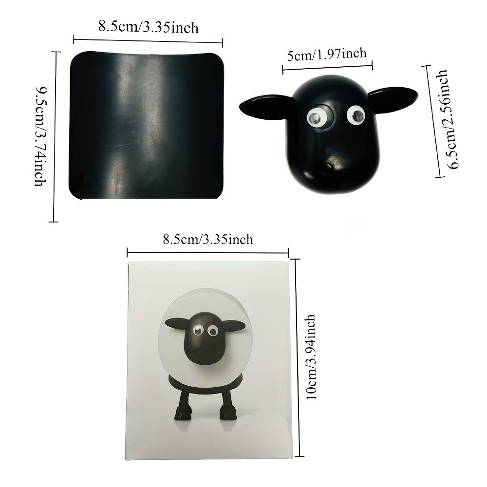 Adorable Sheep-Shaped Toilet Paper Holder - 3D Printed Black Plastic, Freestanding Bathroom Tissue Rack with Over-the-Top Installation